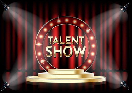 Talent Show Vector Poster Template.