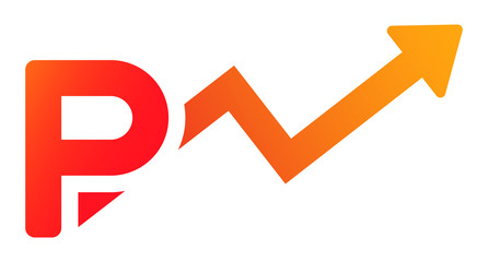 斜め下矢印とP