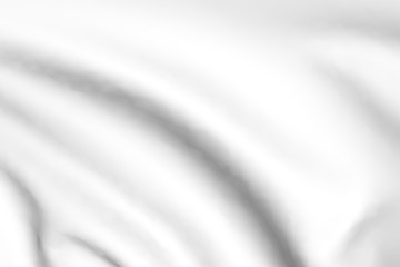 Background from white fabric with folds. 3D render.