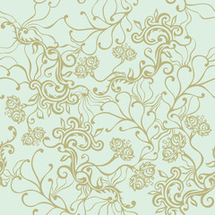 vector seamless floral pattern with flowers