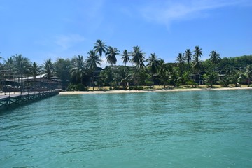 Fototapeta na wymiar The view of tropical resort in Thailand.