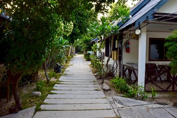 Fototapeta na wymiar A path of villa at Phi Phi island.
