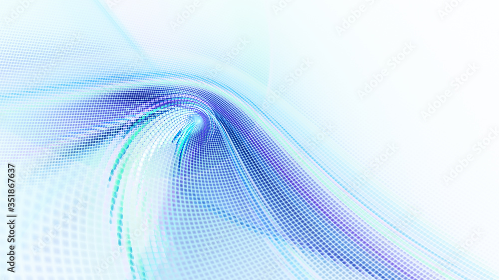 Fototapete abstract light background. digital art fractal graphics. composition of curves and mosaic halftone e