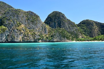 The view of the beach at Phi Phi island.