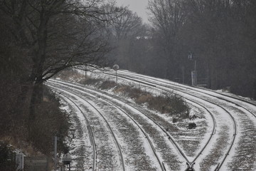 rail in winter