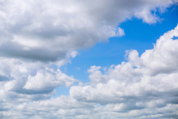 Photo of beautiful clouds on a background of blue sky