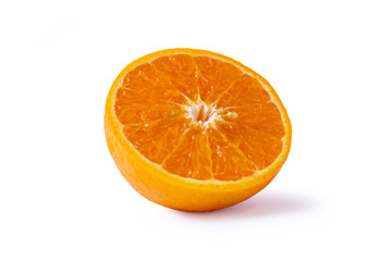 Orange slices isolated on a white background with the clipping path.
