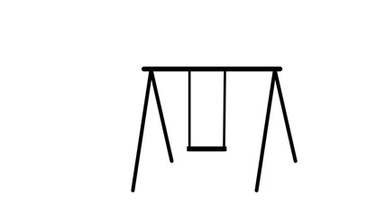 swing. Isolated background illustration