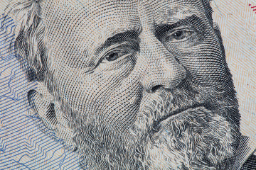 fragment of 50 dollar bill