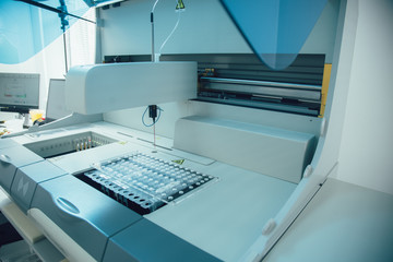 Modern laboratory equipment in the process of work