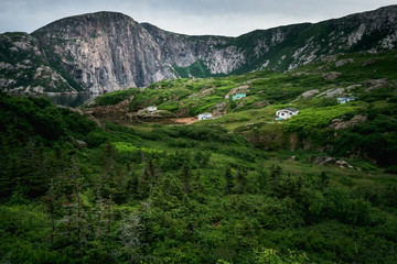 Little village on the Island of Newfoundland at East coast Canada