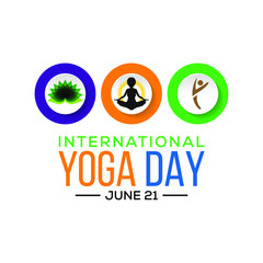 Vector illustration on the theme of International day of Yoga observed each year on June 21st across the globe. Yoga is a physical, mental and spiritual practice which originated in India