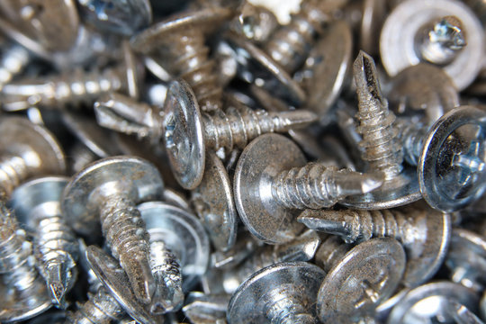 many macro stainless self tapping screws texture