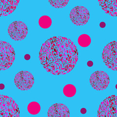 abstract seamless pattern with circles blue background