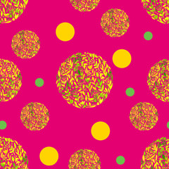 abstract seamless pattern with circles red background