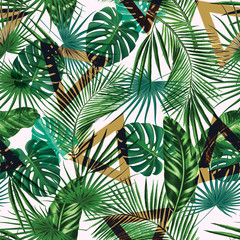 seamless background with palm trees