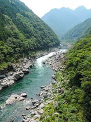 吉野川の峡谷　大歩危小歩危
