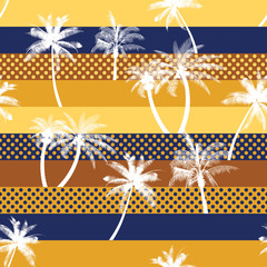 abstract yellow background with palm trees