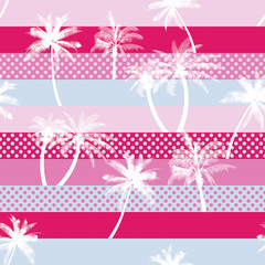 abstract pink background with palm trees