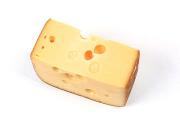 cheese on white background