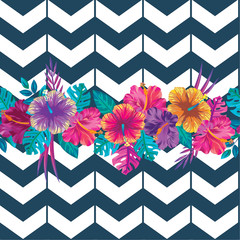 abstract background with flowers