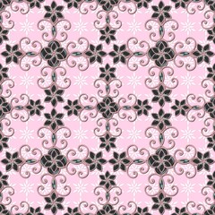 Seamless 3D illustration with precious stones with decorative elements.Regular pattern with glass elements. Luxury texture.