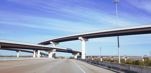 urban landscape of the freeway overpass