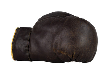Vintage Boxing Glove Isolated on White Background