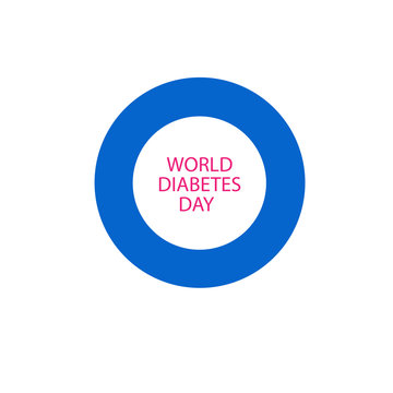 International symbol of world diabetes day. For banner, poster, social media. vector