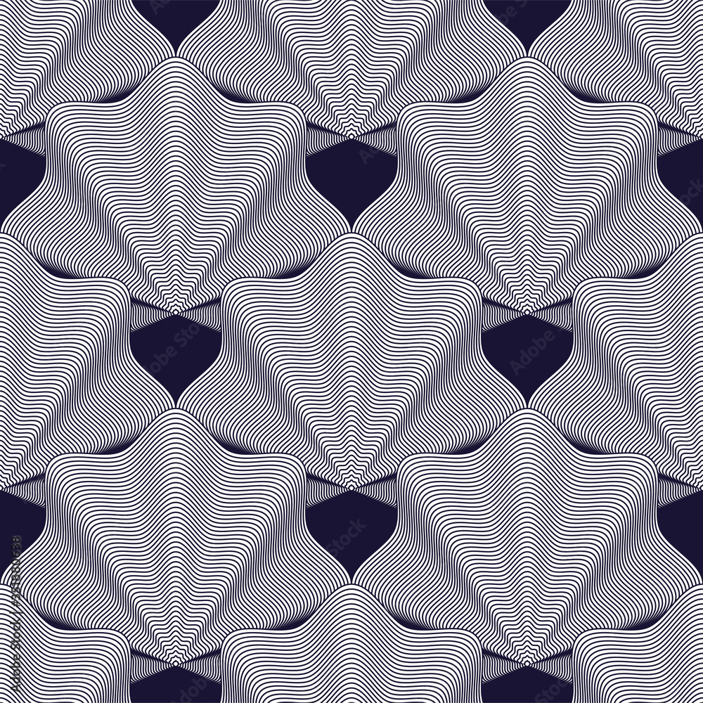 Poster geometric seamless pattern, abstract tiling background, vector repeat endless wallpaper illustration