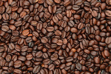 Roasted coffee beans background