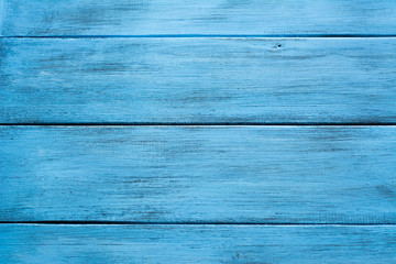 Blue painted wooden board for background image