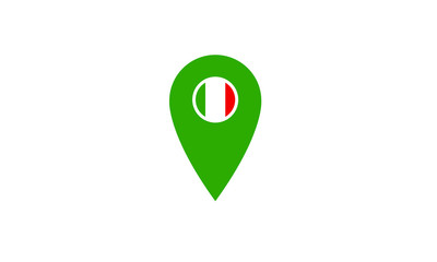 Italy Location pin map navigation label symbol