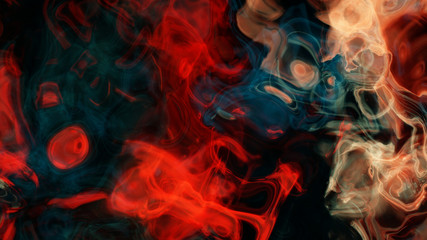 Multi Color smoke isolated in black background 