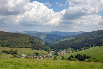 Fototapeta na wymiar Erlebnis Rundweg Muggenbrunn Black Forest Schwarzwald Germany