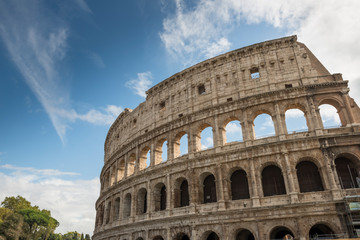 Fototapeta na wymiar Rome/Italy - 10.22.2015 View of the roman coliseum