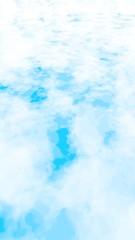 The bright sky in the morning. Blue sky background with white clouds. Cumulus white clouds in the clear blue sky. 3D illustration