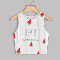 drawing of a summer top for a hot summer