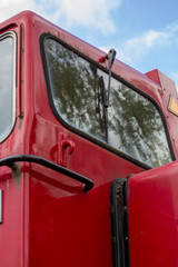 windscreen wiper of an old shunting locomotive
