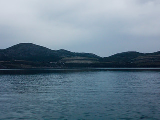 Fototapeta na wymiar Beautiful Dalmatia Hill Seascape Coast