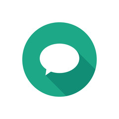 Flat icon bubble, thinking symbol button vector. For web and application.