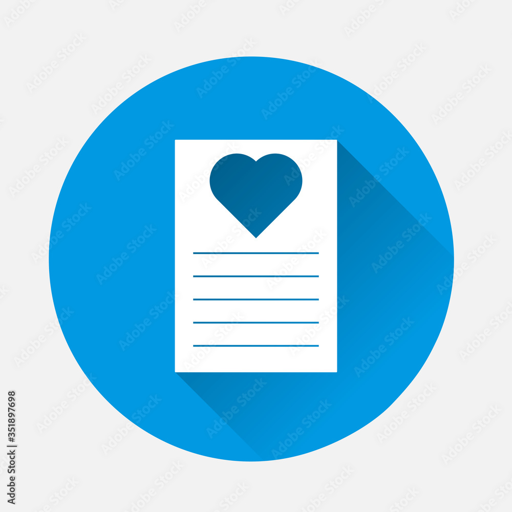 Poster document icon on square internet button