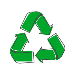 Obraz premium green recycle symbol