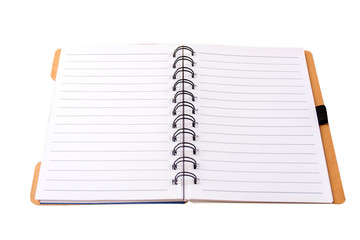 recycle blank notebook isolate on white background.