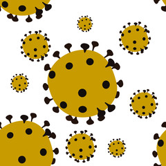 fly germ virus infection,micro bacteria.Vector modern flat style cartoon character illustration.Isolated on white background.Microbe, Pathogen, Virus icon. Seamless pattern