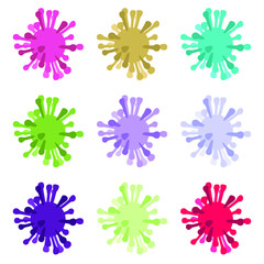 Colorful fly germ virus infection,micro bacteria.Vector modern flat style cartoon character illustration.Isolated on white background.Microbe, Pathogen, Virus icon. Seamless pattern