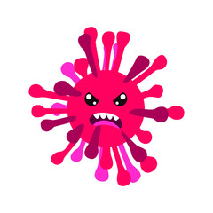 Angry evil bad fly germ virus infection,micro bacteria.Vector modern flat style cartoon character illustration.Isolated on white background.