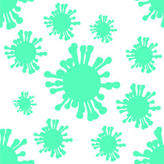 fly germ virus infection,micro bacteria.Vector modern flat style cartoon character illustration.Isolated on white background.Microbe, Pathogen, Virus icon. Seamless pattern