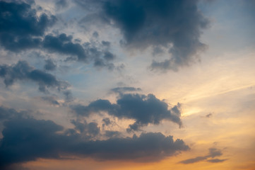 dramatic sky at sunset