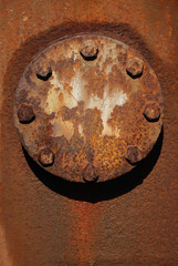 Rostiges Detail an der Völklinger Hütte, Weltkulturerbe